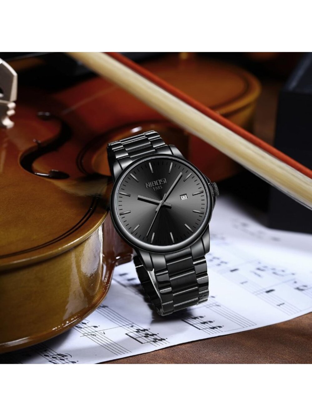 Stylish Men's Analog Quartz Watch - Waterproof Stainless Steel, Day & Date - Picture 4 of 9